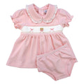 Smocked Embroidered Bear Collared Dress Set