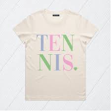 Fuzy Love Colorful Cream Tennis T-Shirt