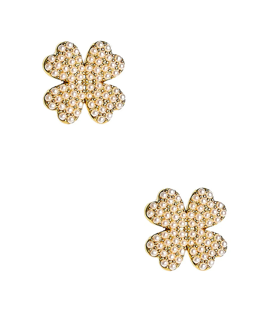 Kay Clover Earring - Pearl & Gold