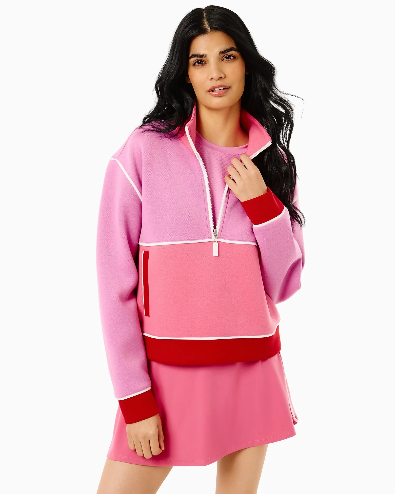 Active Pique Breakpoint Quarter Zip Sweatshirt
