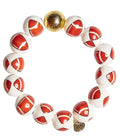 Georgia Ceramic and Gold Beaded Football Bracelet