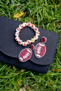 Georgia Ceramic and Gold Beaded Football Bracelet