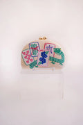 Mahjong Clutch Embroidered