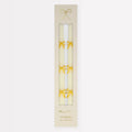 Gold Bow Taper Candles