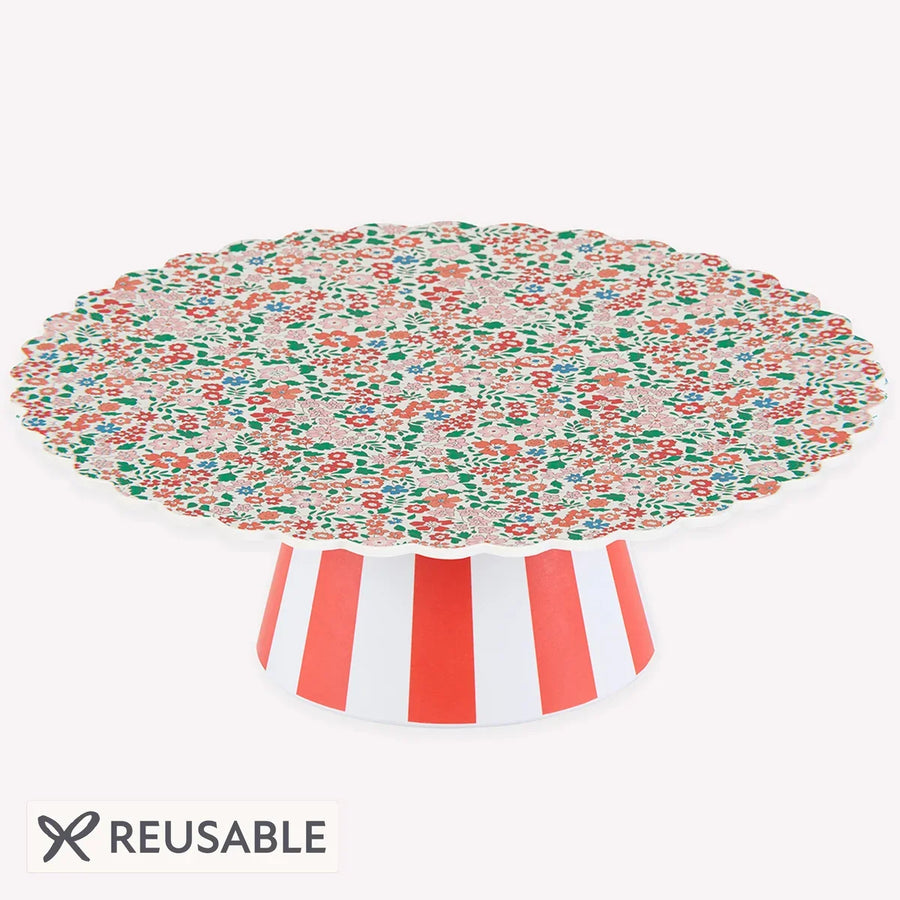 Liberty Red Sweet Meadow Cake Stand