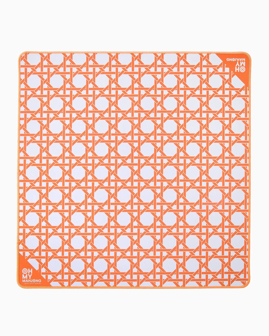 Mini Orange Cane Mahjong Mat for Games