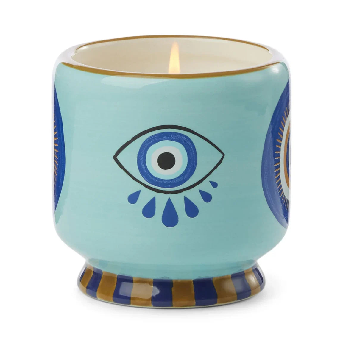 Handpainted "Eye" Ceramic Candle - Incense & Smoke