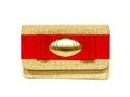 Ruby Straw Clutch Gameday