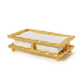 Golden Bamboo Guest Towel / Napkin Holder - Aluminum