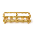 Golden Bamboo Guest Towel / Napkin Holder - Aluminum