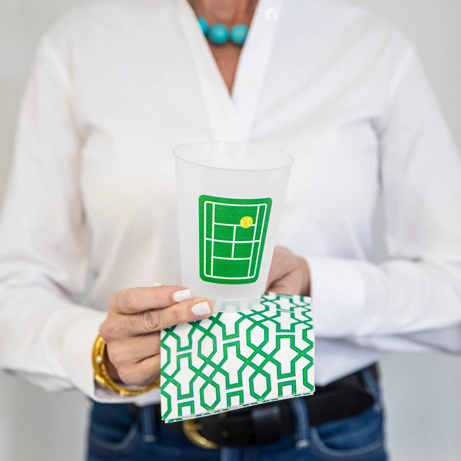 Tennis Court Shatterproof Cups | Set of 8
