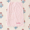 Weezie Shower Towel Wrap Pink Hearts