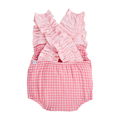 Pink Crinkle Gingham Swimsuit